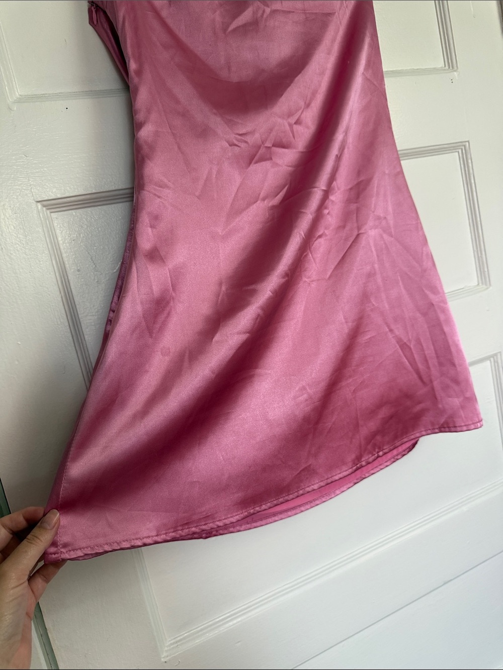 Princess Polly Shaya Strapless Pink Satin A-Line Mini Dress With Bow Back Sz 4 - Picture 6 of 13